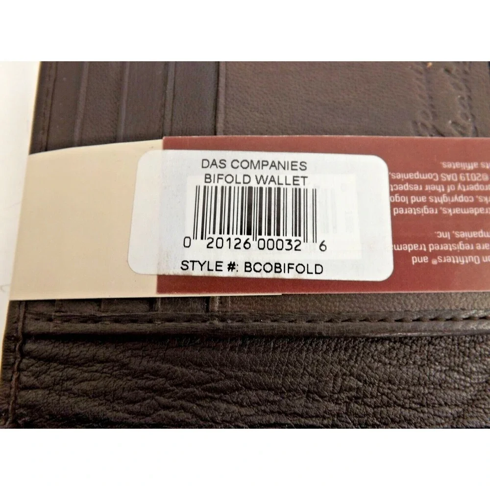 Black Canyon Outfitters Men's Leather Wallet With Center Flap - Brown